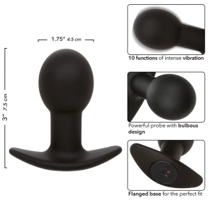 CALEXOTICS - ROCK BOTTOM PLUG ANAL 10 VIBRAÃÃES SILICONE PRETO